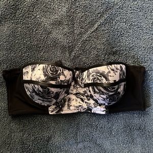 Rose patterned bra.